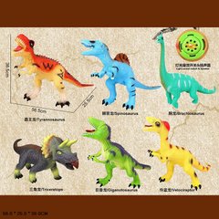 Тварини JB018 (36шт|2)Динозаври,6 видів,звук,гума з силіконовою ватою|наповнювачем, в пакеті 56*25*36 см купити в Україні