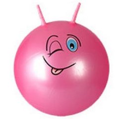 Мяч фитбол "Смайлики" рога, 45 см (розовый) купить в Украине
