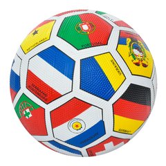 М'яч футбольний VA 0004-1 розмір 5, гума, Grain зернистий, 430-450г., прапори, кул. купити в Україні