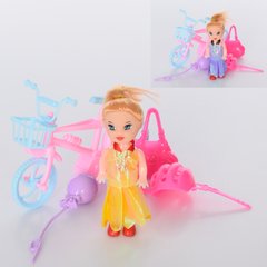 Кукла 188-168 (192шт) 10см, велосипед, аксессуары, 2вида, в кульке, 19,5-17-4см купить в Украине