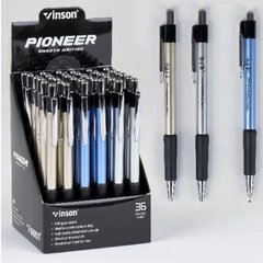 Ручка масляна, автомат.синя, 0.7мм, Арт.50SF, Vinson, Імп купить в Украине