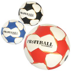 Мяч футбольный 2500-187 (30шт) размер 5, ПУ1,4мм, ручная работа, 32панели, 400-420г, 3цвета,в кульке купить в Украине