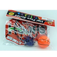 Баскетбольное кольцо MR 0558 (60шт) пластик20см, щит-пластик35-25см, сетка, мяч, в кульке, 39-36-8см купить в Украине