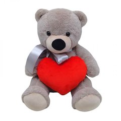 Мʼяка іграшка "Ведмедик з серцем", мокко, 30 см купити в Україні