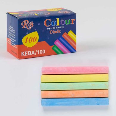 Крейда для малювання З 36883 КОЛЬОРОВИЙ (60) 5 кольорів, 100шт крейди у коробці купити в Україні