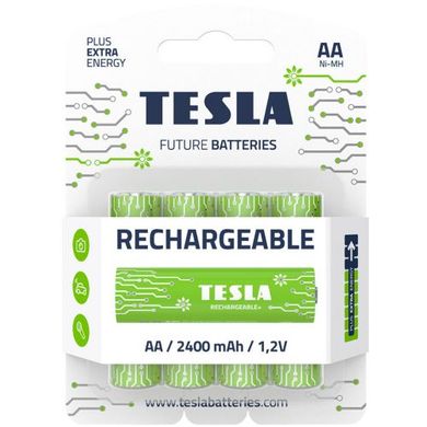 Батарейки акумуляторні TESLA AA GREEN + RECHARGEABLE (HR6), 4 штуки купити в Україні