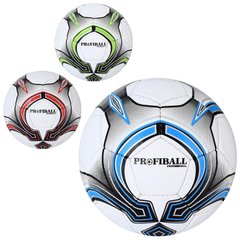 Мяч футбольный 2500-220 (30шт) размер 5, ПУ1,4мм, ручная работа, 32панели, 420-440г, 3цвета,в кульке купить в Украине