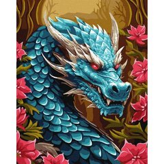 Картина по номерам с красками металлик "Могучий дракон" купить в Украине