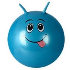 Мяч фитбол "Смайлики" рога, 45 см (синий) купить в Украине