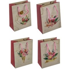 пакет подар. бумажн. с рис. цветы 26х32х12см. 6905-2 купить в Украине