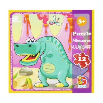 Пазли Динозавр Аллозавр LD01 G-Toys 12 елементів (4824687638235) купити в Україні