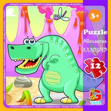 Пазли Динозавр Аллозавр LD01 G-Toys 12 елементів (4824687638235) купити в Україні