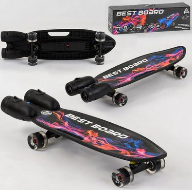Скейтборд S-00501 Best Board, музика, дим, світло, USB зарядка, колеса PU, в коробці (6900066348877) купити в Україні