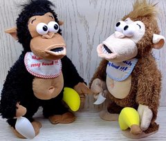Мягкая интерактивная игрушка K60403 (60шт) обезьяна с бананом 27см купить в Украине