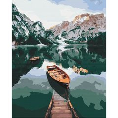 Картина за номерами "Човен на дзеркальному озері" ★★★ купити в Україні