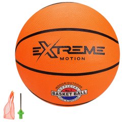Мяч баскетбольный M42409 (30шт) №5, резина, оранжевый, в комп.сетка,иголка купить в Украине