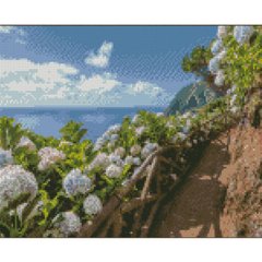 Набір для творчості алмазна картина Квіти біля моря Strateg розміром 30х40 см (KB030) купити в Україні