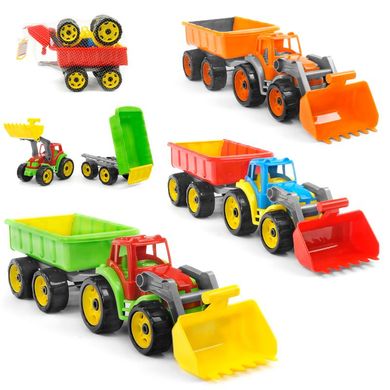 Іграшка "Трактор з ковшем і причепом 65×197.5×16 см ТехноК", арт. 3688 купить в Украине
