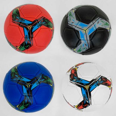 М'яч Футбольний З 40210 (60) розмір №5 - 4 види, м'який матеріал PVC, 330-350 грам, гумовий балон купити в Україні