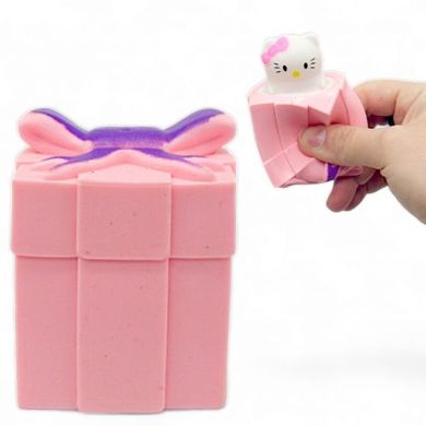 Игрушка-антистресс "Hello Kitty в подарке" (розовый)