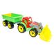 Іграшка "Трактор з ковшем і причепом 65×197.5×16 см ТехноК", арт. 3688