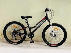 Велосипед Спортивний Corso «Optima» 24" дюйми TM-24100 (1) рама алюмінієва 11``, обладнання Shimano 21 швидкість, зібран на 75% купити в Україні