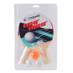 Теніс настільний арт. TT1459 (50шт)Extreme Motion 2 ракетки, 3 м'ячики, слюда купити в Україні