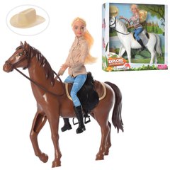 Кукла DEFA 8466 (12шт) 29см, шарнирная, с лошадью 33см, 2 вида, в кор-ке, 35-36-10см купить в Украине