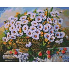 Набір з алмазною мозаїкою "Літні квіти" 40х50см купити в Україні