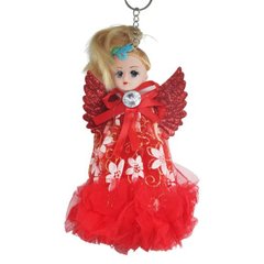 Лялька янгол брелок у ситцевій сукні з квіточкою 17 см (12) купити в Україні