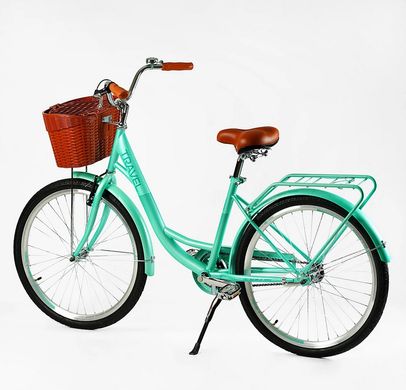 Велосипед міський 26" TR-26995 Corso Travel одношвидкісний, сталева рама 16.5", кошик, багажник (6800084269959) купити в Україні