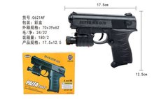Пистолет арт.0621AF (180шт/2) пульки,батар.,лазер,в коробке 17,5*12,5см купить в Украине