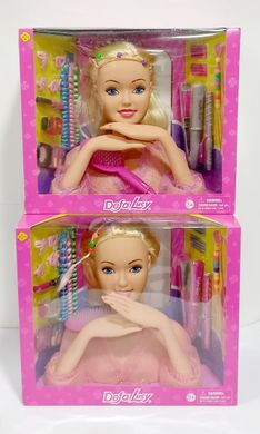 Кукла голова для причёсок 8415 DEFA, плойка, косметика, заколочки, коробке (6200000008431) МИКС купить в Украине
