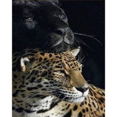 Набір для творчості алмазна картина Пантера та леопард Strateg розміром 30х40 см кв (HEG86057) купить в Украине