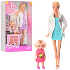 Кукла DEFA 8348 (24шт) доктор, 29см, дочка 10см, аксессуары, 2 вида, в кор-ке, 21,5-32-5см купить в Украине