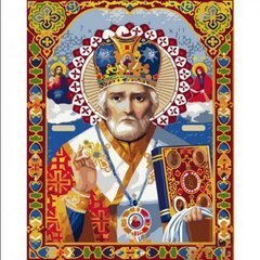 Набір для розпису по номерах Ікона Святого Миколая Strateg розміром 40х50 см (GS1192) купить в Украине