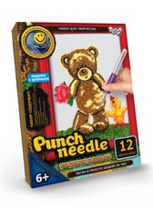 Набір "Килимова вишивка Punch Needle" PN-01 Danko Toys Ведмедик з качечкою Вид 1 купити в Україні