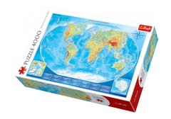Пазли - (4000 елм.) - "Фізична карта світу" | Trefl купити в Україні