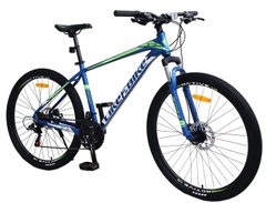 Велосипед взрослый 2-х колёсн. 27,5" A212701 (1шт) LIKE2BIKE Active 1.0,синий матовый,рама алюм.18",21-ск, Disk brake,сборка 85% купить в Украине
