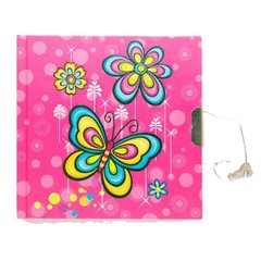 Блокнот дитячий на замочку 135x135mm, 70g, 56 л,Метелики рожеві купить в Украине