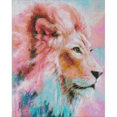Набір з алмазною мозаїкою "Рожевий лев" 40х50см купити в Україні