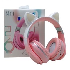 Навушники бездротові "Котик", з підсвічуванням (рожеві) купити в Україні