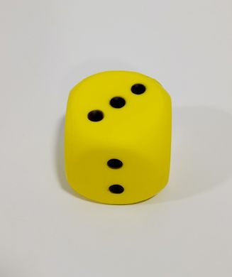 Кубик фомовый для настольных игр "Кости игральные 6см" ZY123 средний (6903317446520) Жёлтый купить в Украине