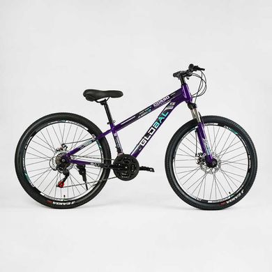 Велосипед Спортивний Corso 26" дюймів «Global» GL-26577 (1) рама сталева 13’’, обладнання Saiguan 21 швидкість, зібран на 75% купити в Україні