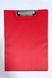 Кліпборд ПВХ 0321, планшет книжка А4/А3 із затискачем, бумвеніл, в пакеті (8058778152454) Красный
