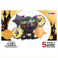Набір кульок FF-TAZ045 "Halloween чорний кіт" 5шт. купить в Украине