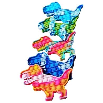 Игра Антистресс Pop It / Поп Ит" Динозавр K1006 19см, 4цвета, радуга, сенсорная, в пакете 20*17см МИКС купить в Украине
