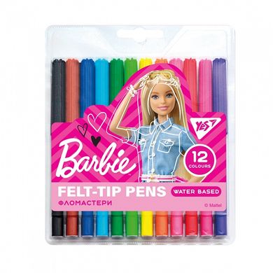 Фломастери YES 12 кольорів Barbie купити в Україні