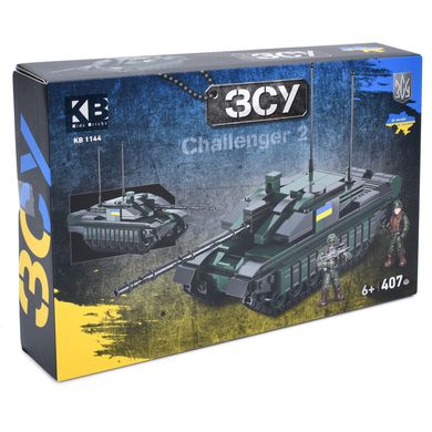 Конструктор KB 1144 військовий, танк, Challenger 2, фігурки, 407 дет., кор., 32-22-6 см.