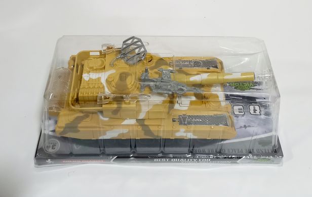 Танк M 1 A2-C "Armed Chariot", инерция, трещётка, в слюде (6990580110067) Светло-жёлтый